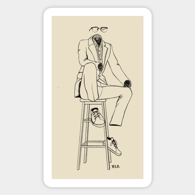 The suit Sticker by vero.e.a